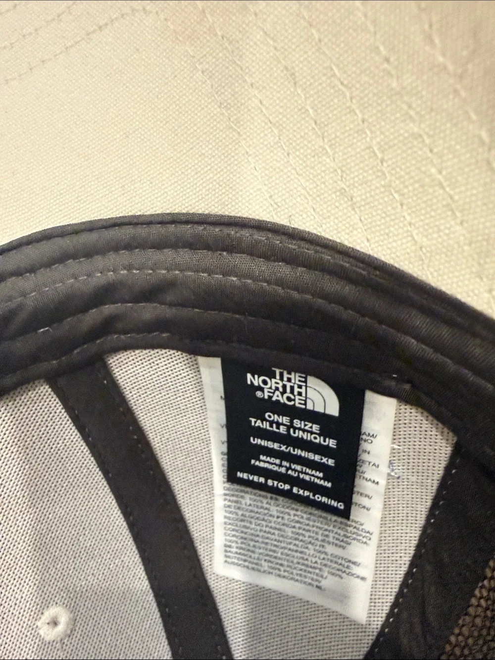 The North Face Two-Tone Snapback Cap with Blue Patch